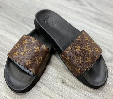 Louis Vuitton Waterfront Monogram Brown Leather Sandals