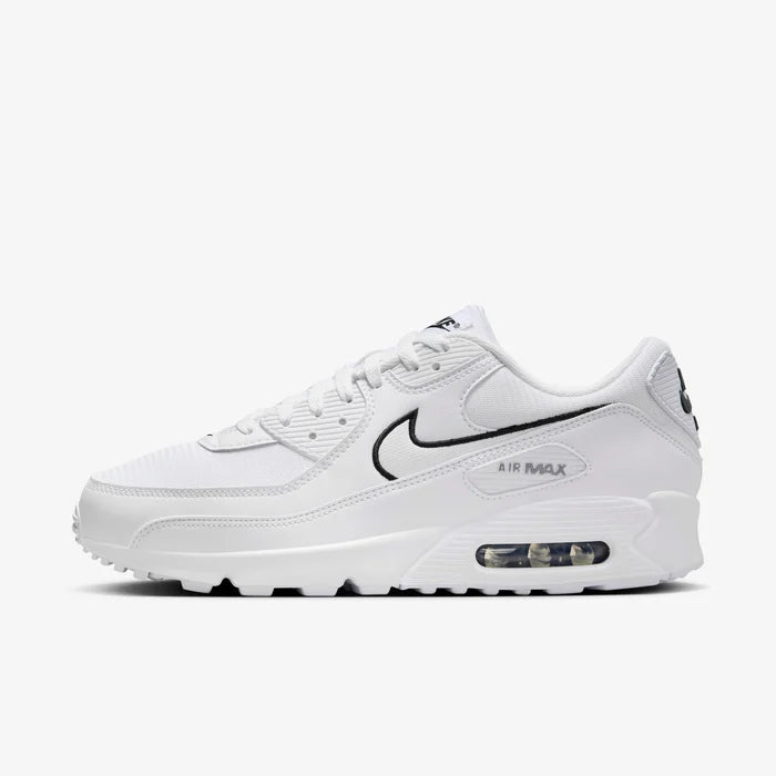 Nike Air Max 90 White/Black – Outlined Swoosh Edition