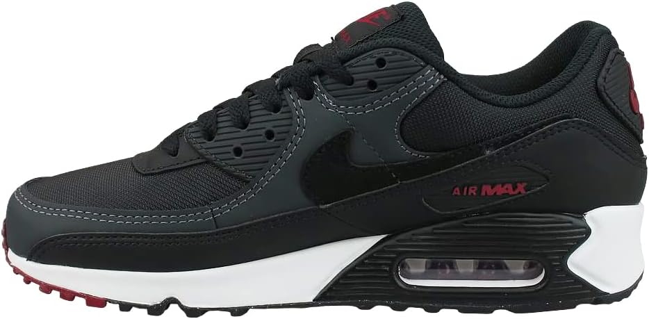 Nike Air Max 90 Men’s Trainers – Black/Red with White Midsole