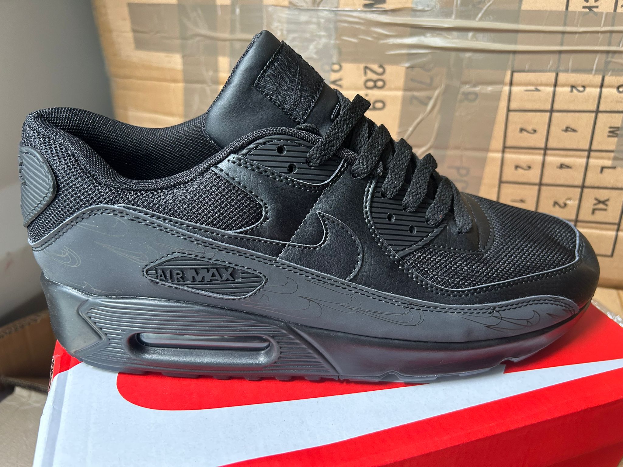 Nike Air Max 90 Black Sneakers – Men's Lifestyle & Running Shoes