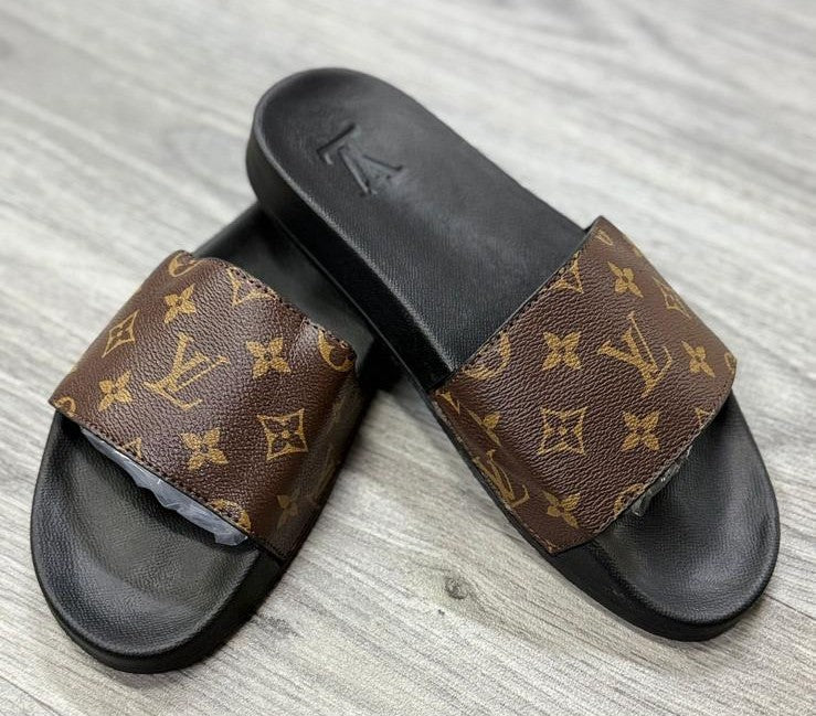 Louis Vuitton Waterfront Monogram Brown Leather Sandals