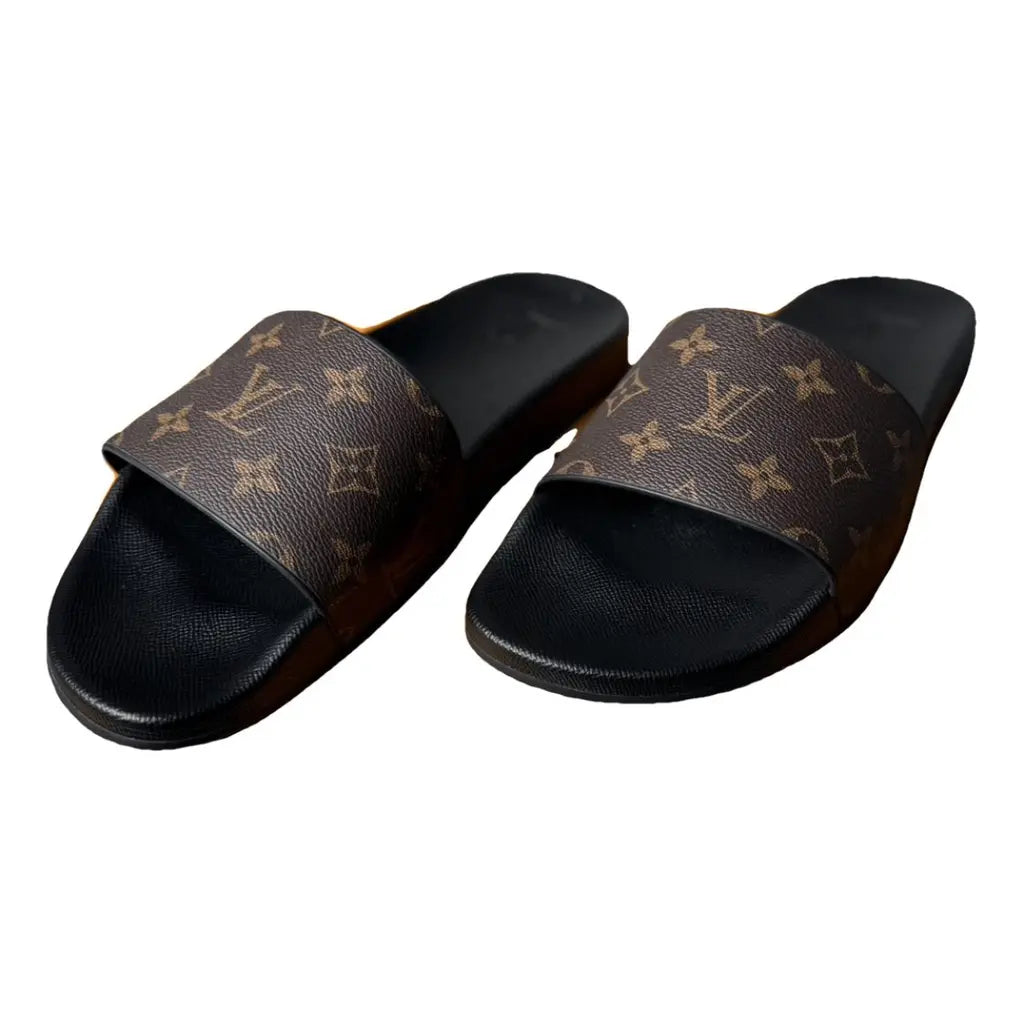Louis Vuitton Waterfront Monogram Brown Leather Sandals